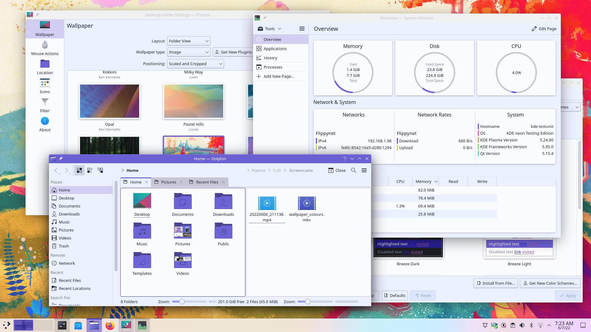 Figure 8: Official KDE Plasma 5.25 screenshot