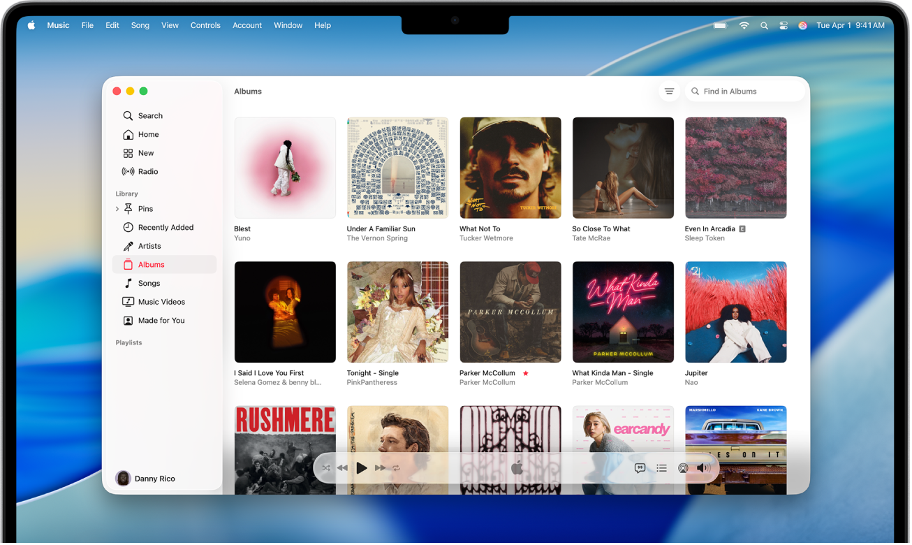 Figure 4: Music screenshot from the guide page